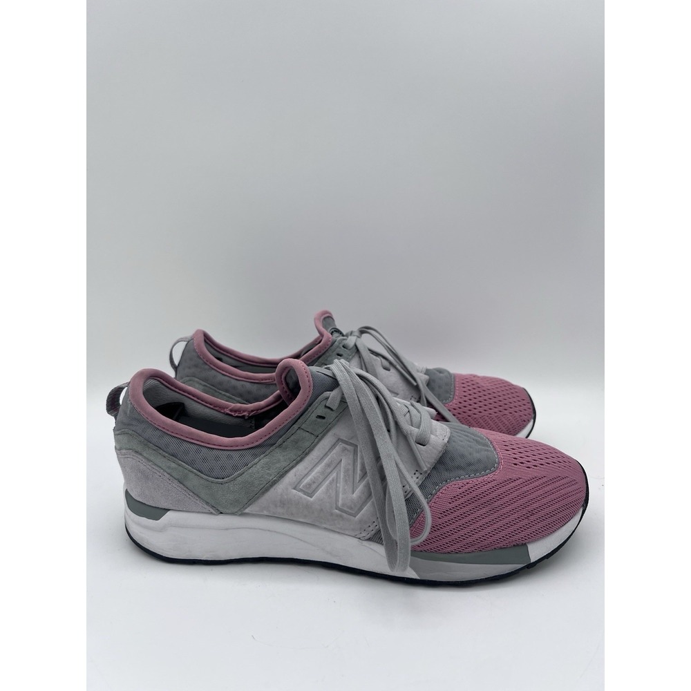New Balance 247 Grey Pink Mesh Suede Sneakers KL247MBG Mens 6.5 Womens 8
